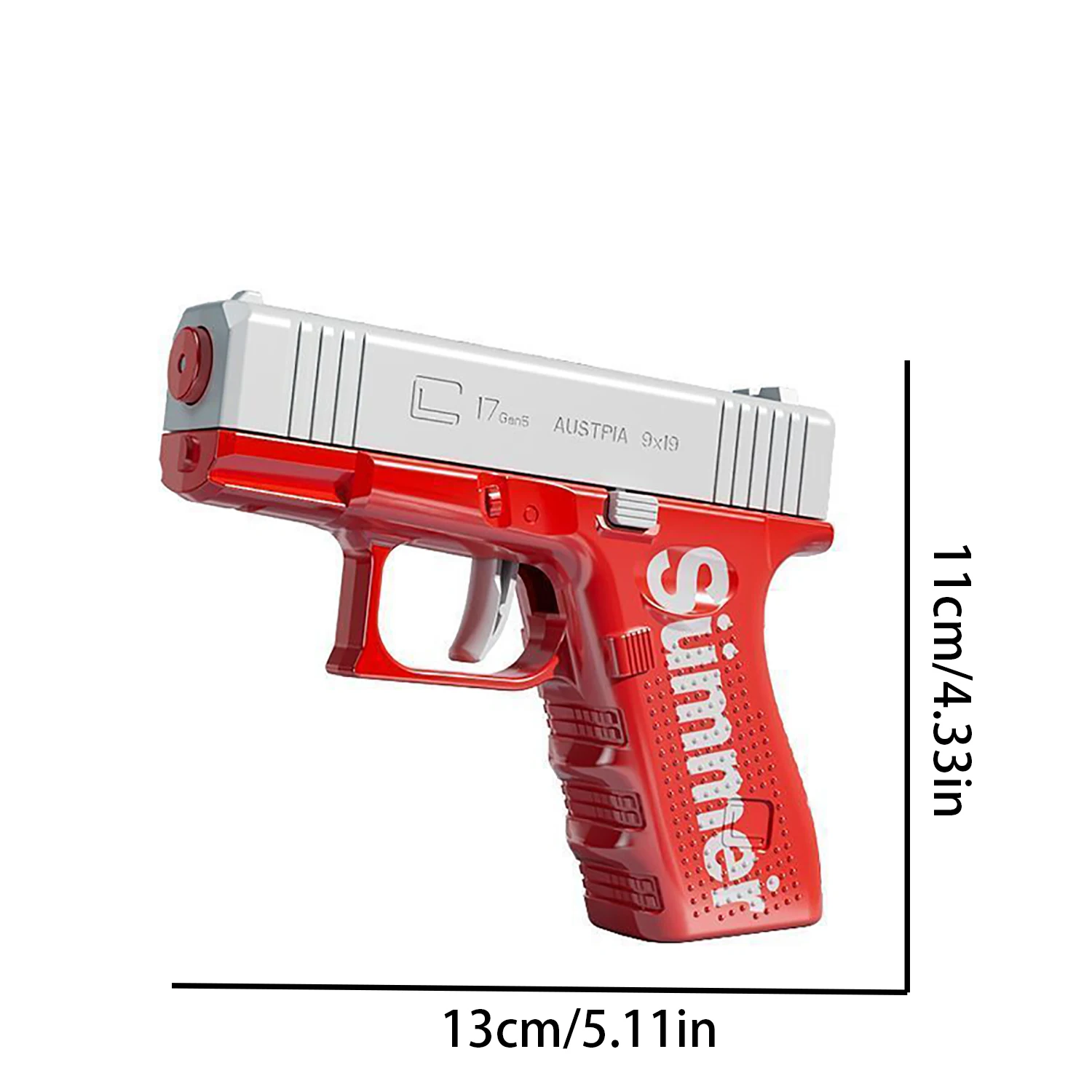 1 SZTUK Letni pistolet na wodę Zabawka Mechaniczny ciągły pistolet na wodę Glock Zabawki Chłopcy Dziewczynki Na zewnątrz Plaża Zabawki na wodę