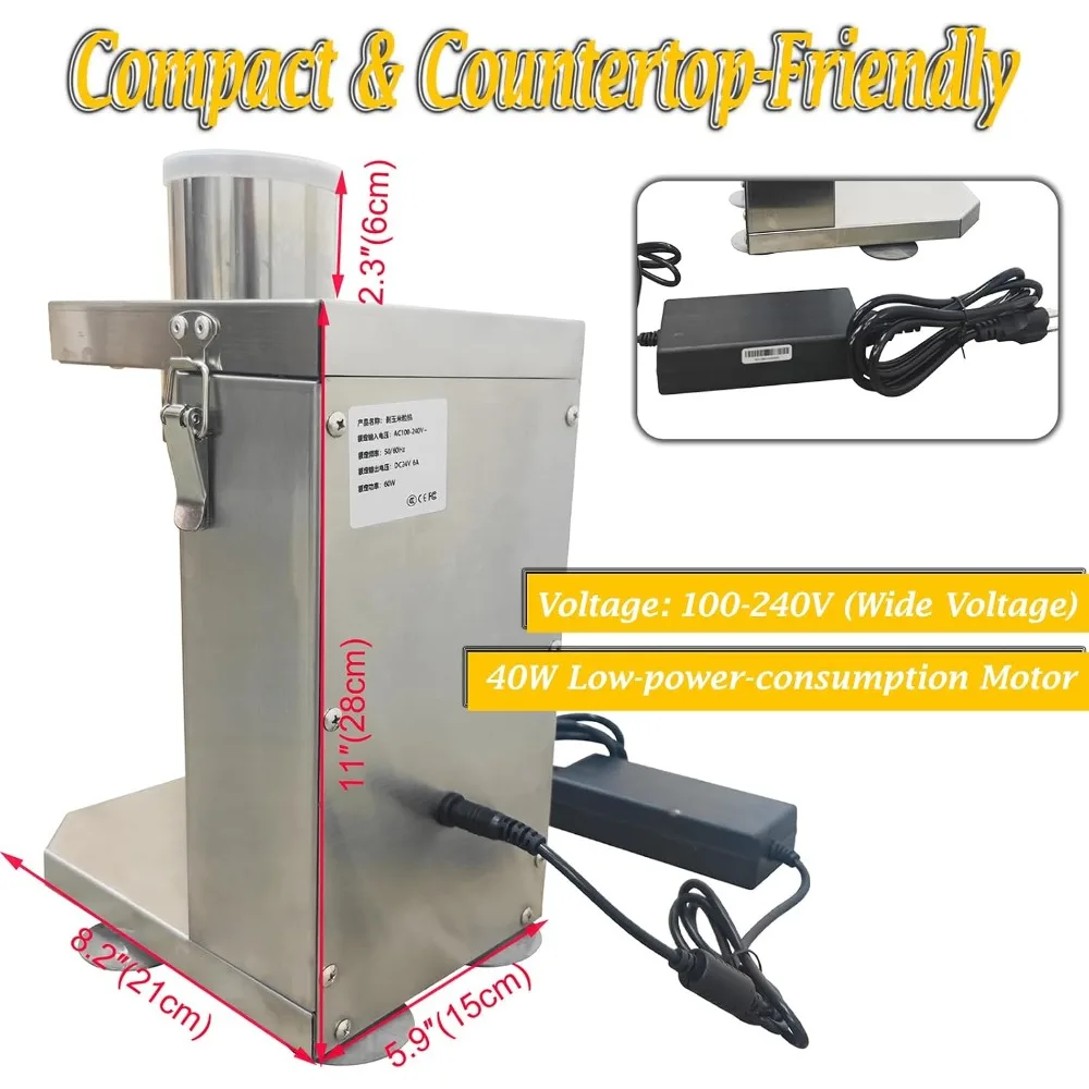 60W Corn Thresher 110V Fresh Corn Sheller Stainless Steel
