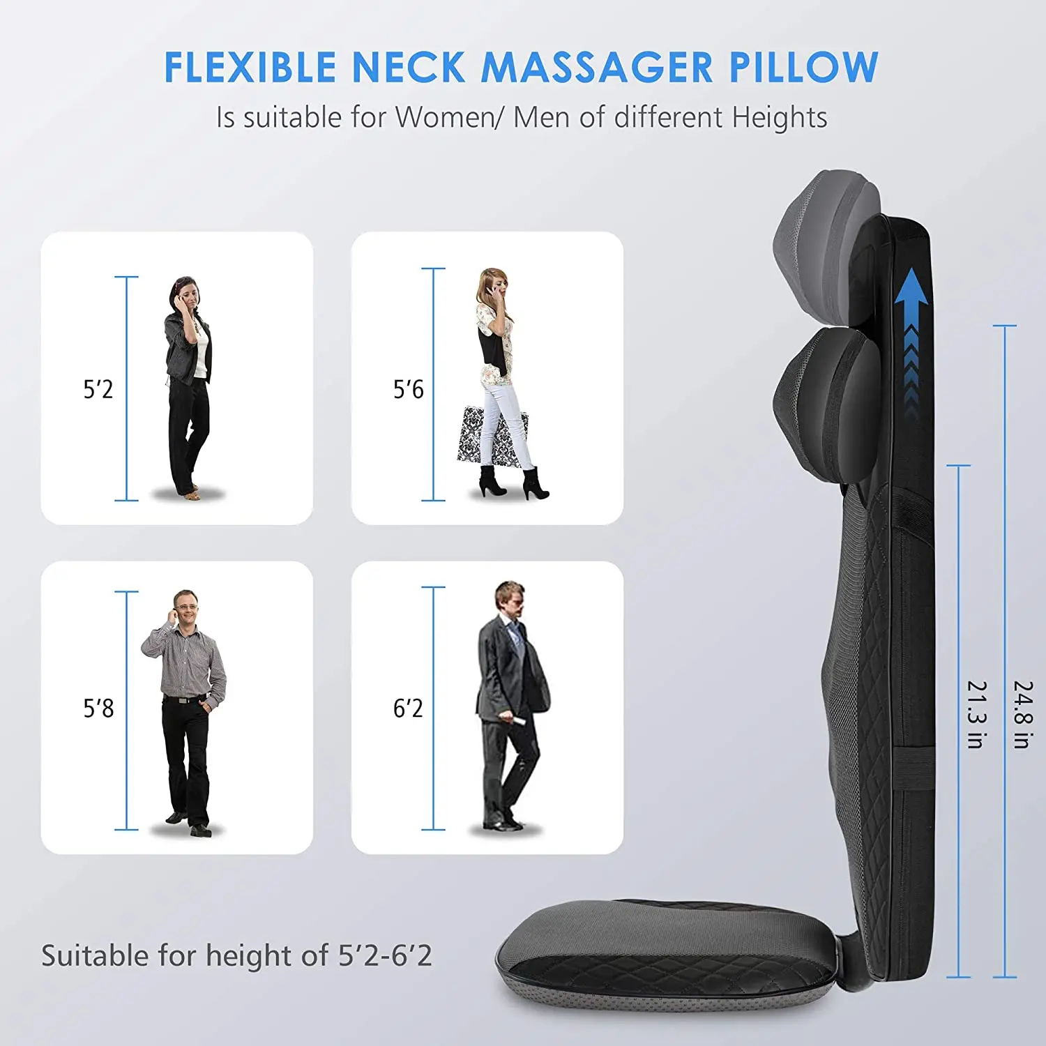 Shiatsu Full Body Massager Cushion Car Home Office Relax Body Cushion Heated Massage Car Massage Mattress Cushion