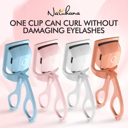 NATUHANA Eyelash Curler Portable Electric Heated Comb  Perm Long Lasting Eyelashes Curls Thermal Eyelash Curler Makeup Tools