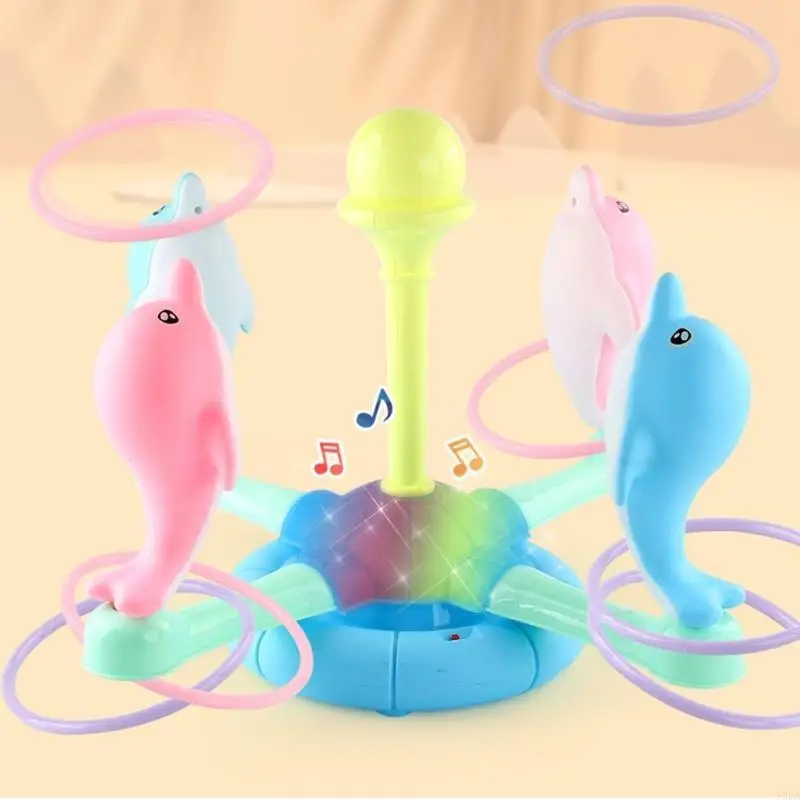 Toss & Throw Game Dolphin for Parents Children Assembly Funny Board Game Toy Toddler Indoor Table Activity Playset A2UB