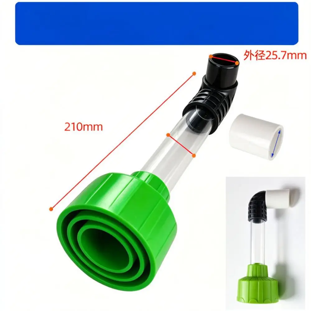 AC Condensate Pipe Cleaning Tool For JELIBO Vacuum Hose Connector HVAC Drainage Maintenance Unclogger PVC Pipe Adapter Blue