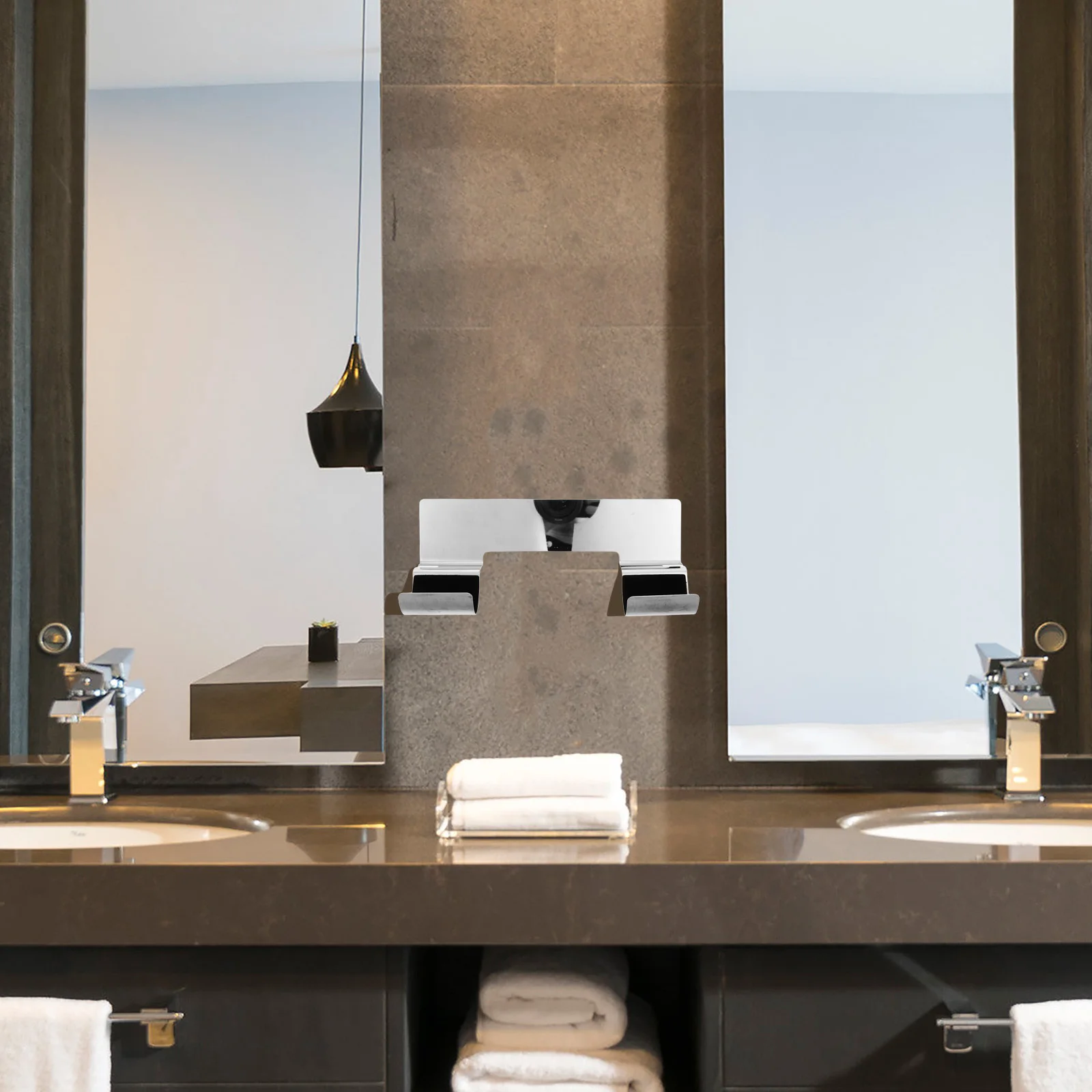 

Metal Wall Mount Hair Tool Organizer Stylish Bracket for Bathroom Hair Straightener Curling Iron Blow Dryer Holder Storage Rack