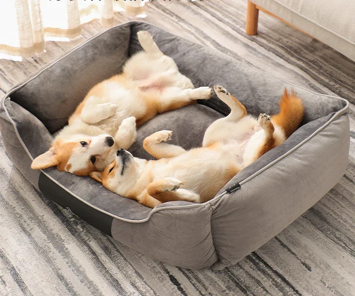 Dog kennel can be disassembled and washed all the year round. Medium-sized large dogs are bite-resistant. Shiba Indy keep warm