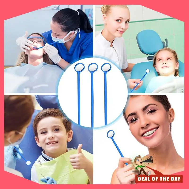 Consegna in 24 ore Specchio monouso da 300 pezzi Specchio per bocca antiappannamento Specchio confezionato singolarmente per denti orali