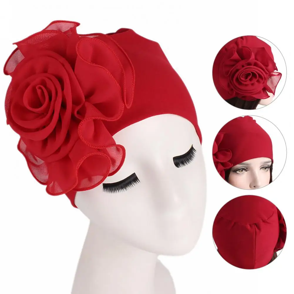 Casual Hat  Delicate Workmanship Lightweight Ladies Cap  Women Dome Turban Cap