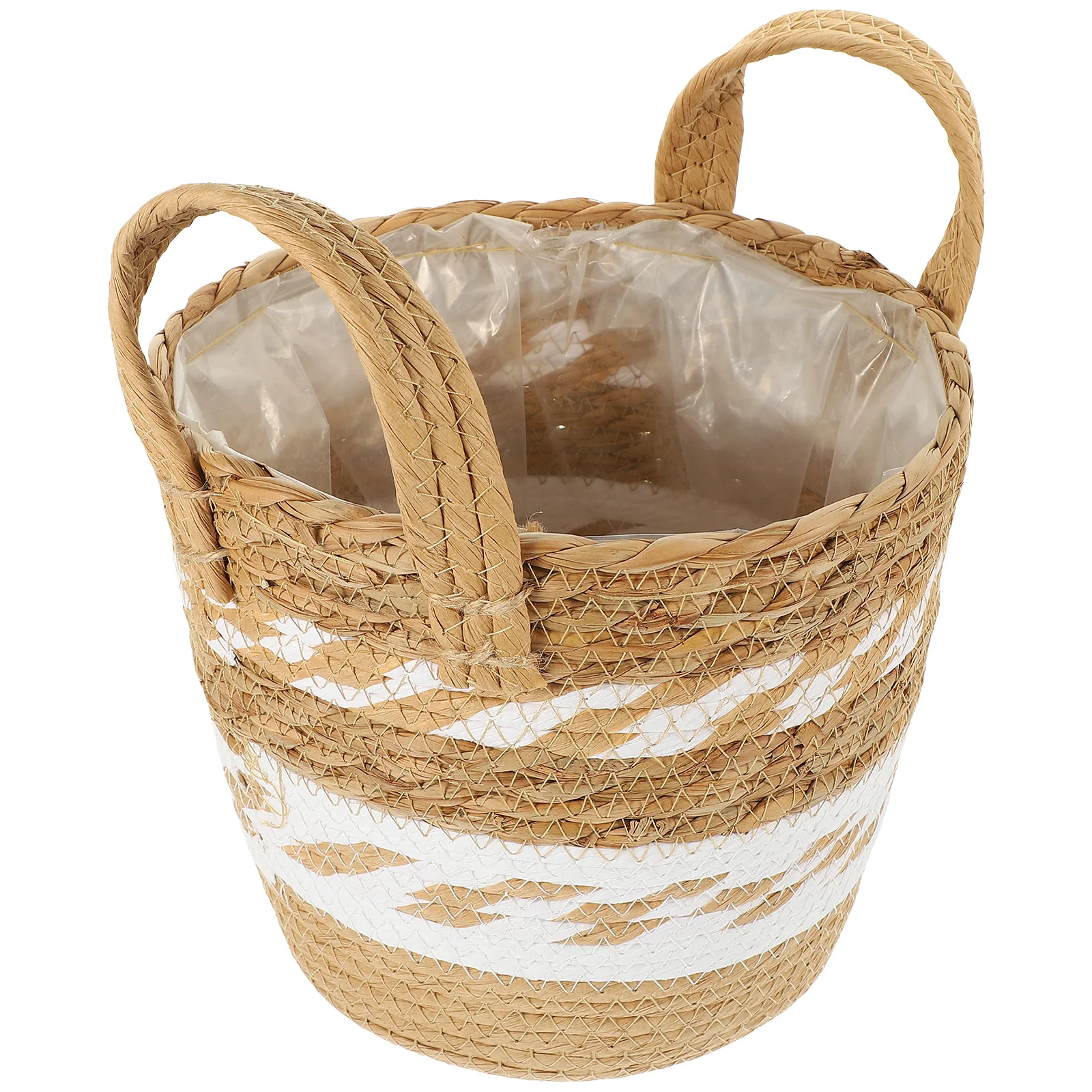 

1pcs Woven Seagrass Basket Plant Pot For Indoor Plants Large Plant Container Natural Straw Planter Home Decor Garden Ornament