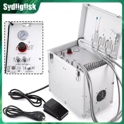 BD-402 Portable Dental Unit With Air Compressor Surgery Turbine Units 3 Way Syringe 2/4 Holes Hand-Held Dentistry Lab Equipment