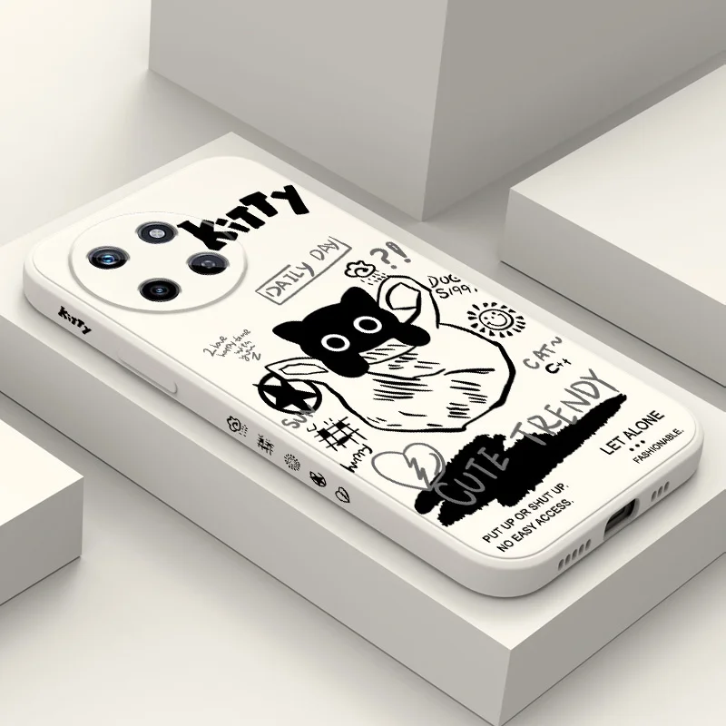 

Cat Bag Pattern Phone Case For OPPO Realme 11 10 9 9i 8 8i 7 Pro Plus C35 C21Y C25Y C25 4G 5G Liquid Silicone Cover