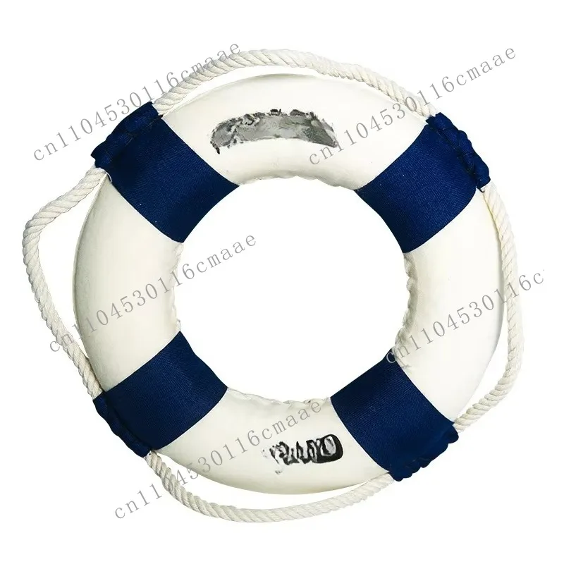 Nautical Style Life Buoy Wall Decoration Red and Blue Home Marine Beach Welcome Decorative Object for Living Room
