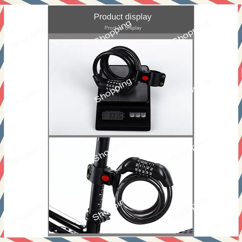 A44M Bicycle Locks, Electric Bike Five-Digit Combination Locks, Mountain Bike Bar Wire Rings, Anti-Theft