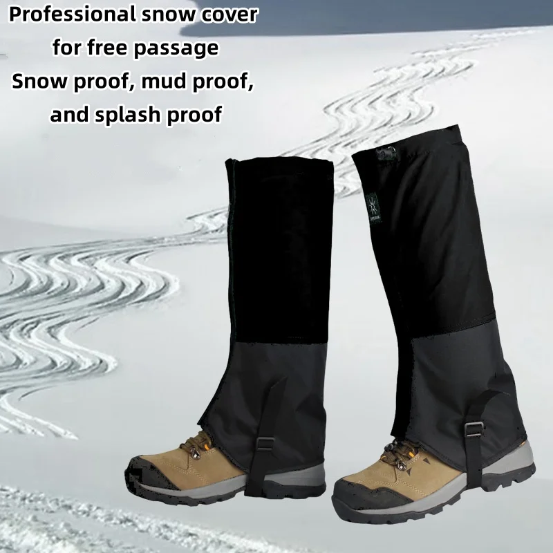 Outdoor Waterproof Gaiters Durable Long Tube Leg Cover Adjustable Strap Shoe Boot Protector For Ski Hiking Climbing