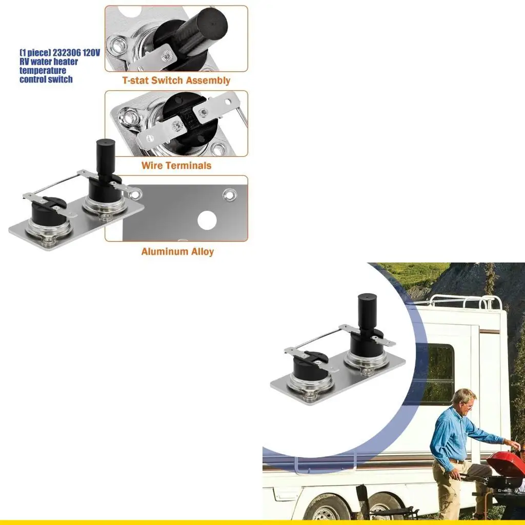 

SZCH Water Heater Temperature Control Switches 120V AC Metal Housing Quick Replacement Regulator Simple Installs for Suburban