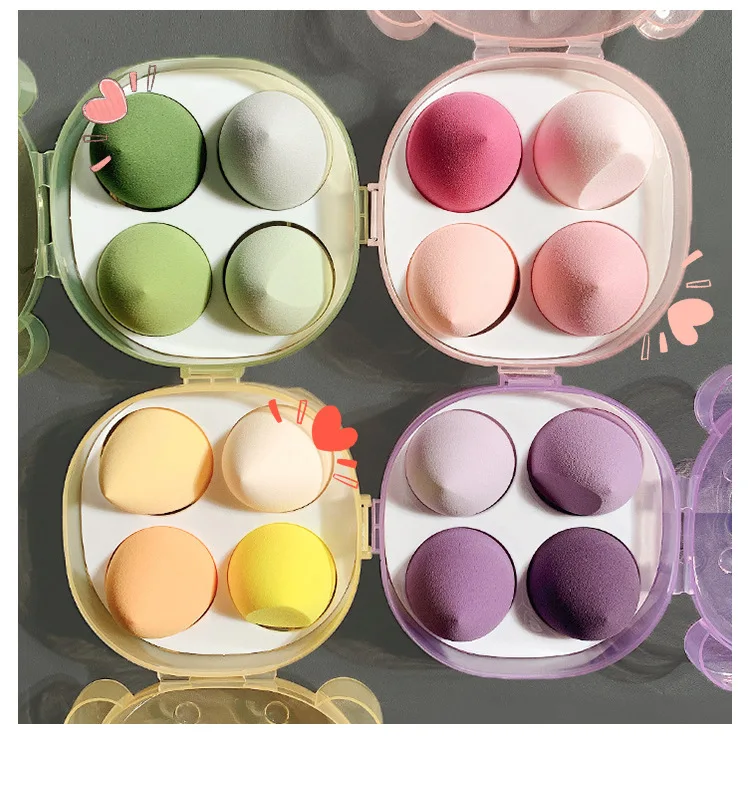 Esponja de maquiagem para mixer, fashion cosmético, puff, para pó, base, ferramenta de beleza, acessórios, na caixa, 4, 5