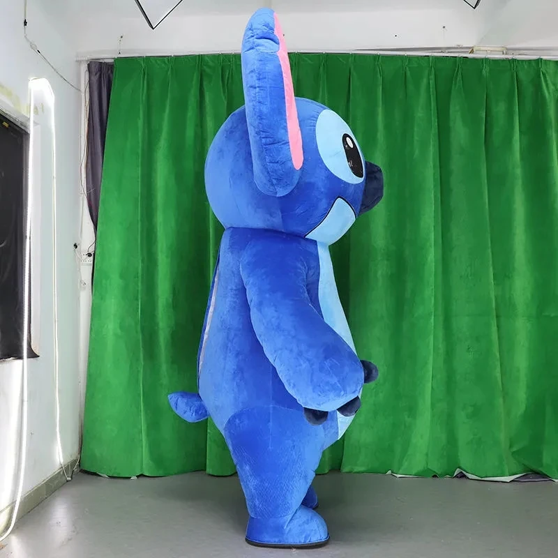 Stitch cosplay trajes inflável bonito mascote cristal super macio tecido shopping exposição em quadrinhos boneca roupas