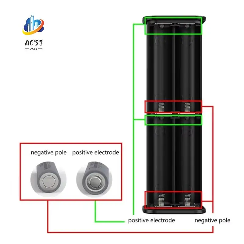 AC57-DIY Power Sources Box 18650 Battery Holder 8 Slot,With High Efficiency Charging Digital Display Screen
