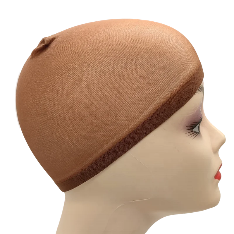 10pcs Wholesale Custom Packaging Hair Extension Tools Wig Caps in Brown Black Skin Stocking Elastic for Wearing S