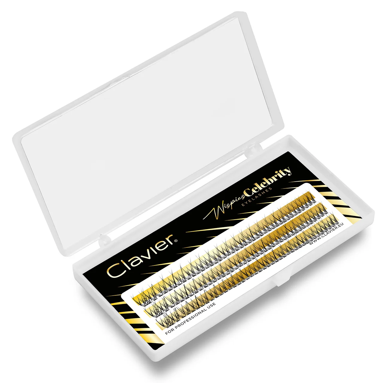 Clavier Wispies Celebrity Cluster Eyelash DIY Self-Grafting Lashes 3 Rows Faux Mink Lash Easy-to-wear Eyelashes Natural Soft