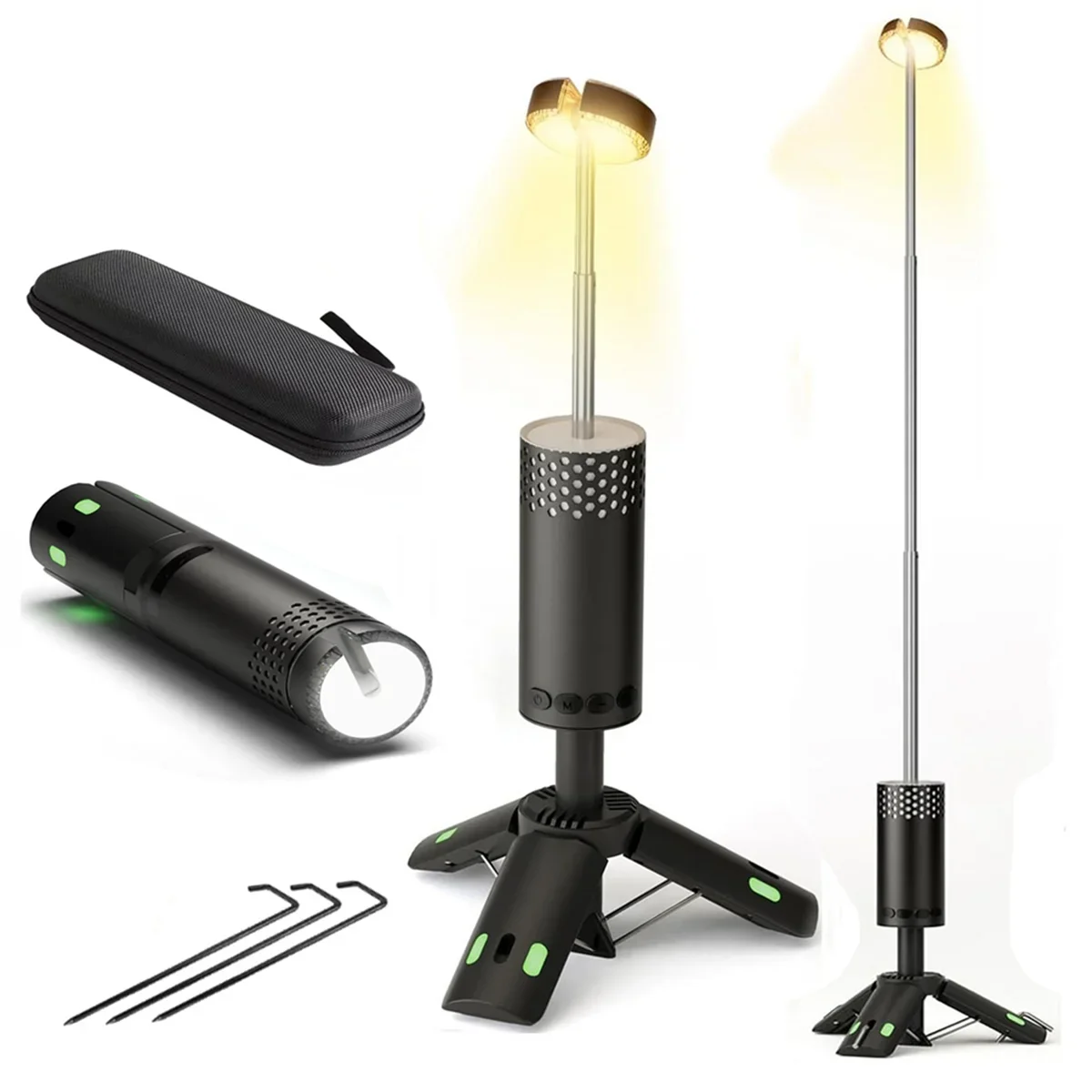 

Outdoor Telescopic Camping Light 10000mAh Portable LED Work Light Magnet Tripod Base Tent Telescoping Camping Lantern Rare