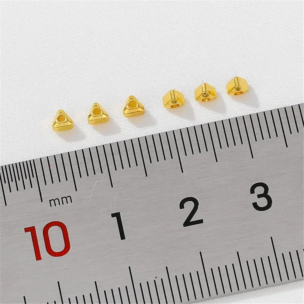 Plated with Shiny Gold Black Gallstones Triangular Small Fragments of Gold Silver DIY Handmade Bracelet, Necklace, Bead Material