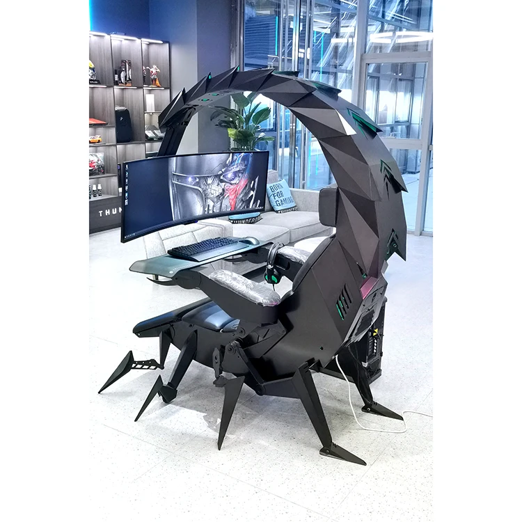 Best Price Ergonomic Support 1 -3 Monitors Iw-sk Type Adjustable High End High Tech Cluvens Scorpion Gamer Chair view 2