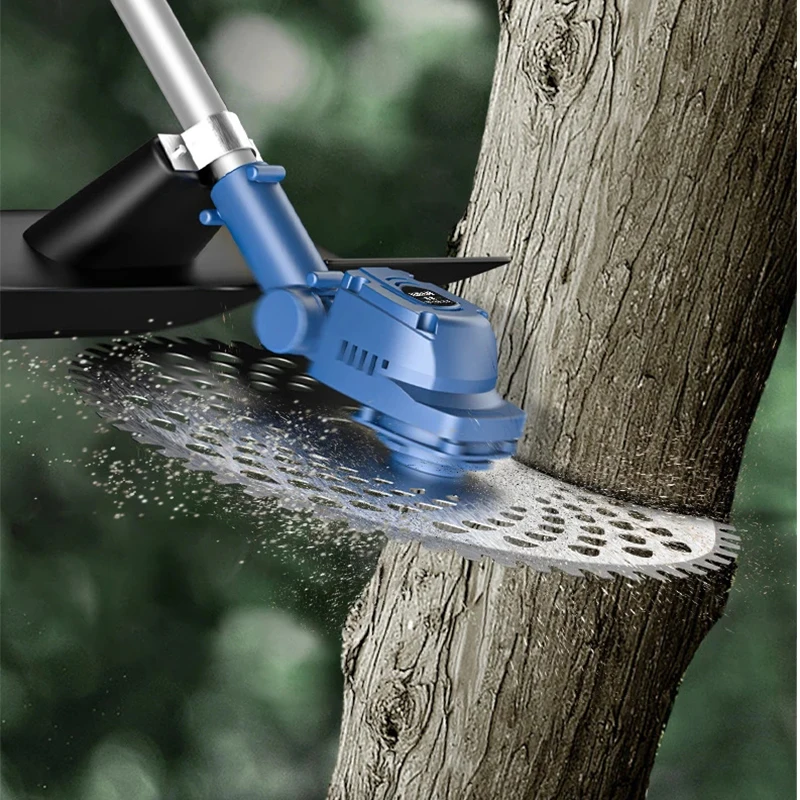 두 개의 배터리로 작동하는 무선 잔디깎이 브러시리스 전기 잔디 트리머 세 가지 스타일의 블레이드 잔디깎이 기계