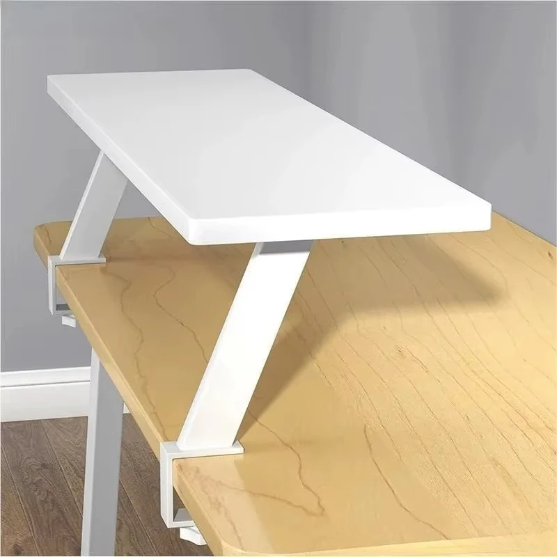 Dual-Screen Desktop Computer Riser Double-Sided Monitor Stand Floating Desk Storage Shelf Organization，wall shelf，sponge holder