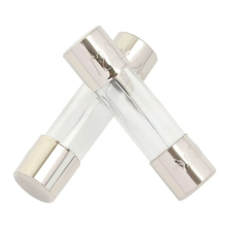 100pcs Slow Blow Glass Tube Fuse T0.5A 1A 1.25A 1.5A 1.6A 2A 2.5A 3A 3.15A 4A  20A 250V 5*20mm 6*30mm Voltage Protection