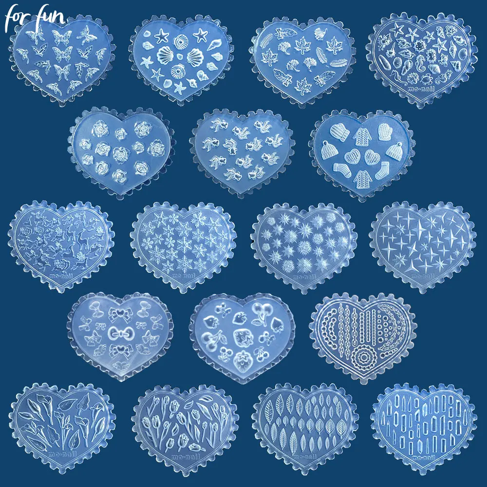 

For Fun Shell Flower Leaf Tulip Butterfly Silicone Mold for Beauty Nail Art DIY Handmade Tool Small Beads UV Resin Clay Molds