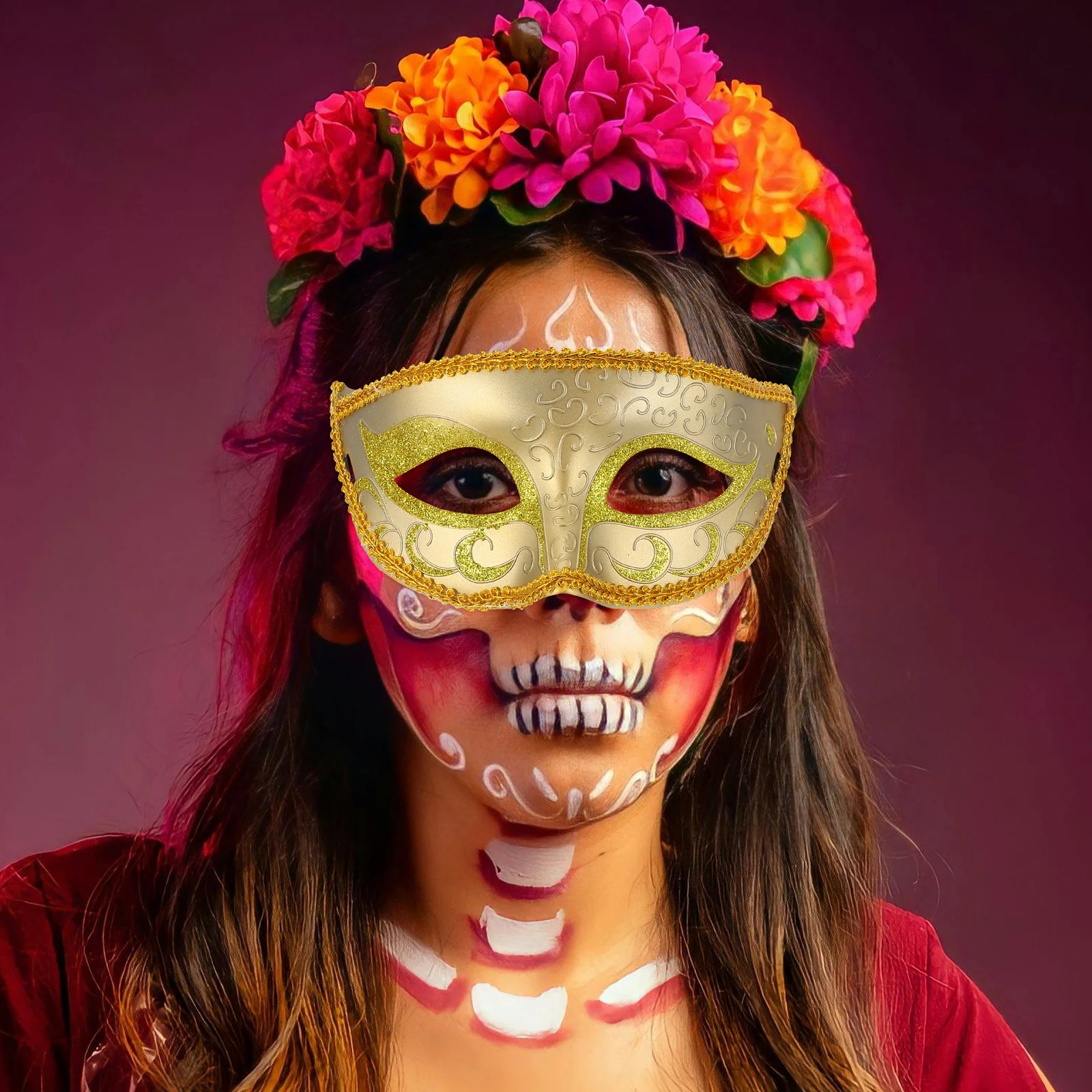 

Mask The Carnival Accessories Decorative Masks Cosplay Masquerade Half-face Abs Costume for Adults Man Decors