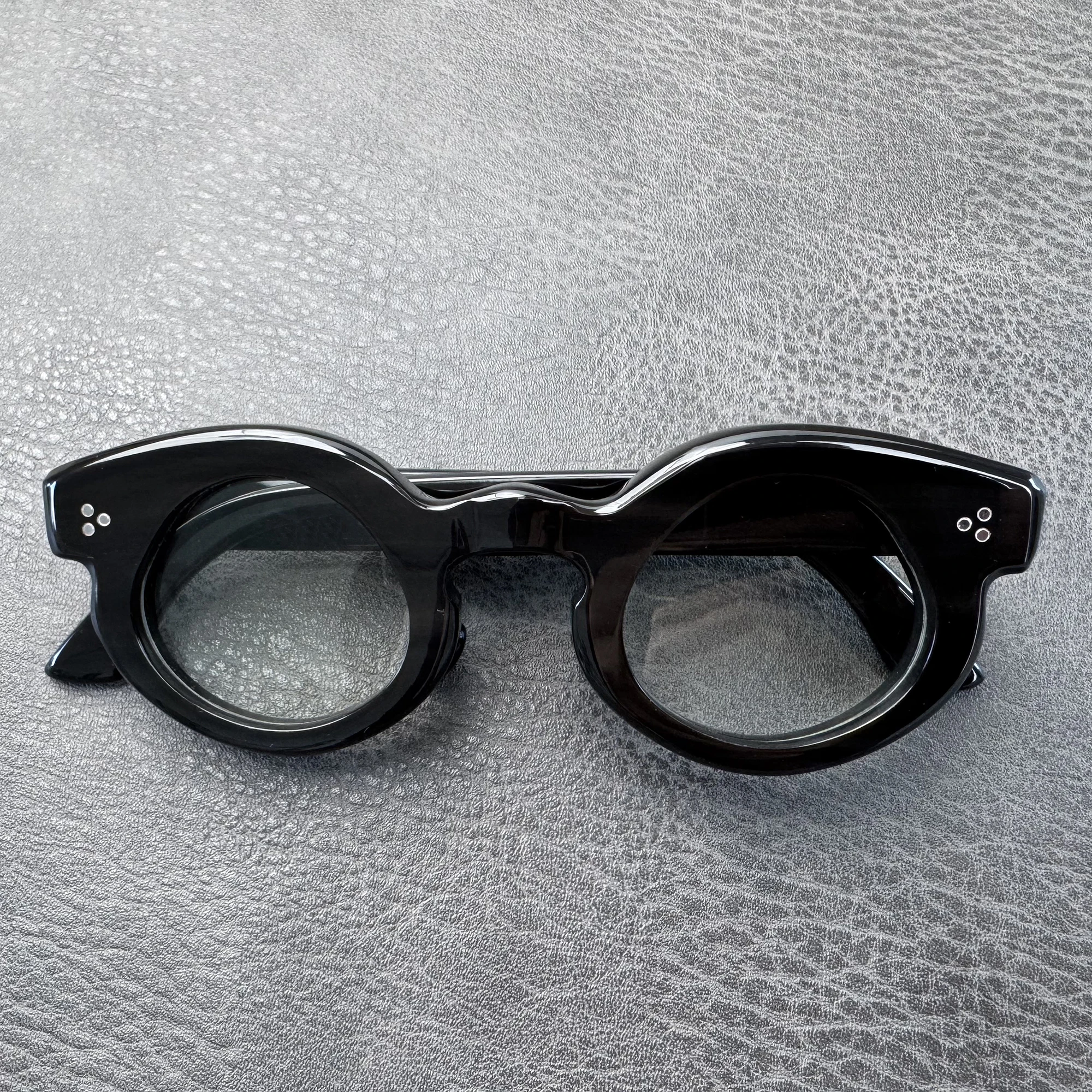 Eyeglass Frames Irregular 3 Rivets Unique Vintage Handmade Buffalo Horn Prescription Eyeglasses Optical Men's Glasses Frame