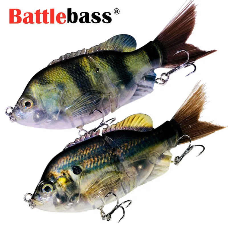 120mm 33g Fishing Lure Jointed Lures Hard Bait Lure Swimbait Brush Tail Bass Lure Bluegill Bait Floating Swimbait