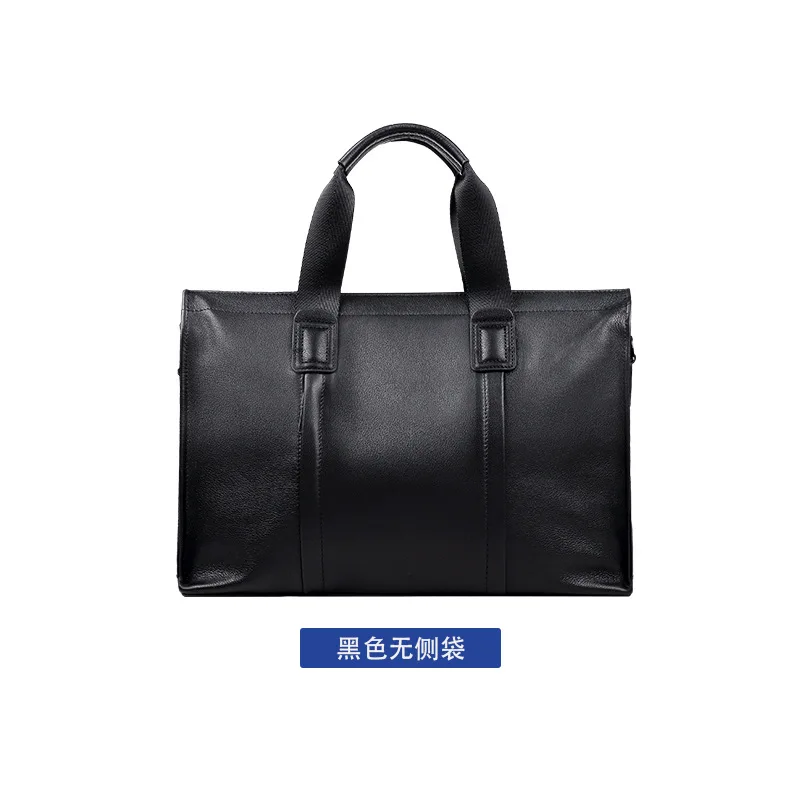 Genuine Messenger Bag Men Leather Simple Casual Briefcase Top Layer Laptop Luxury Brand Large Capacity Crossbody Men's Handbag