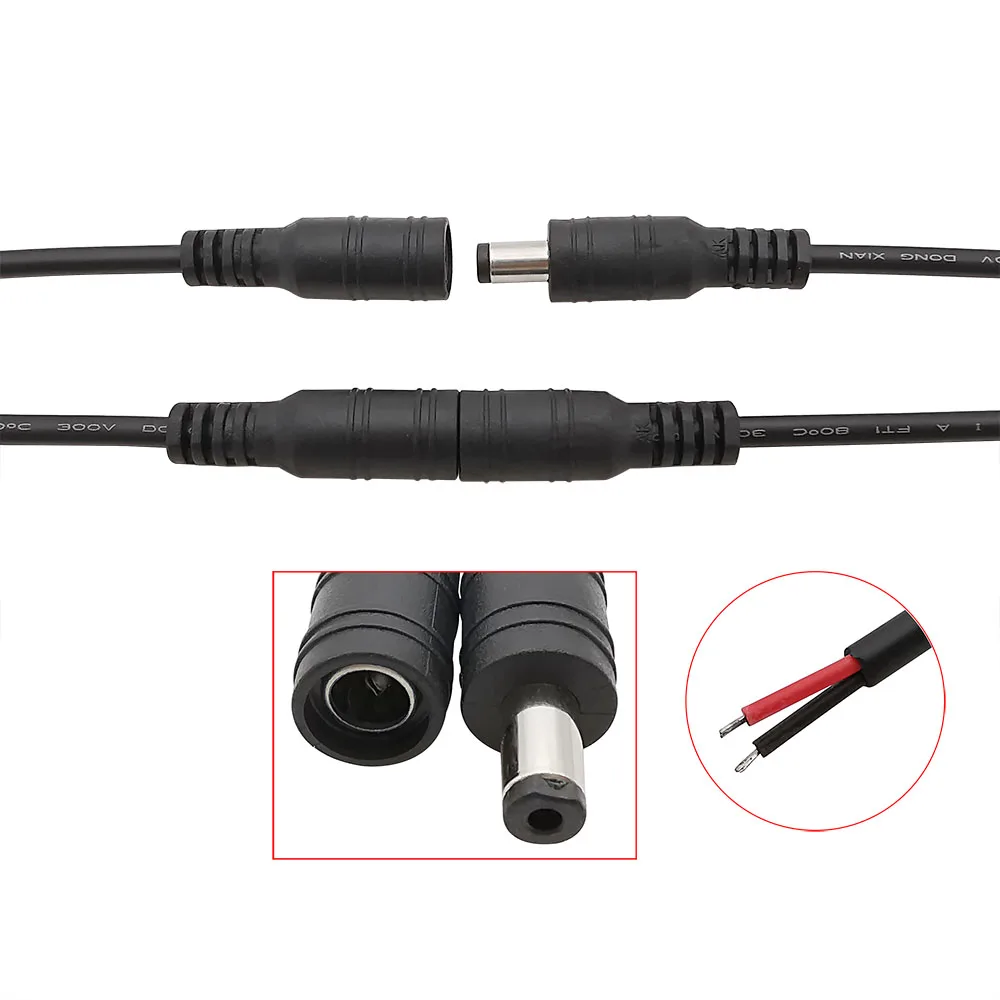 5/10Pcs 15CM 5.5x2.1mm 12V DC Power Male Female Pigtail Cable Wire Connector for CCTV Monitor Camera 5050 3528 LED Strip Light