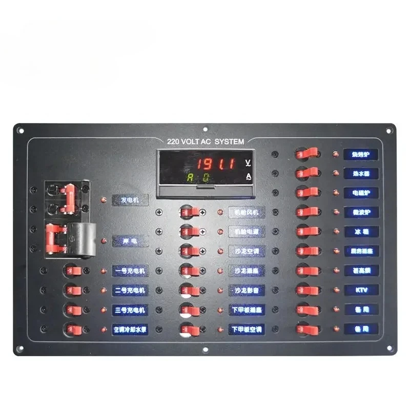 

Genuine Marine 12V 220V Boat Switch Panel Customized Marine Breaker Electrical Control Panel