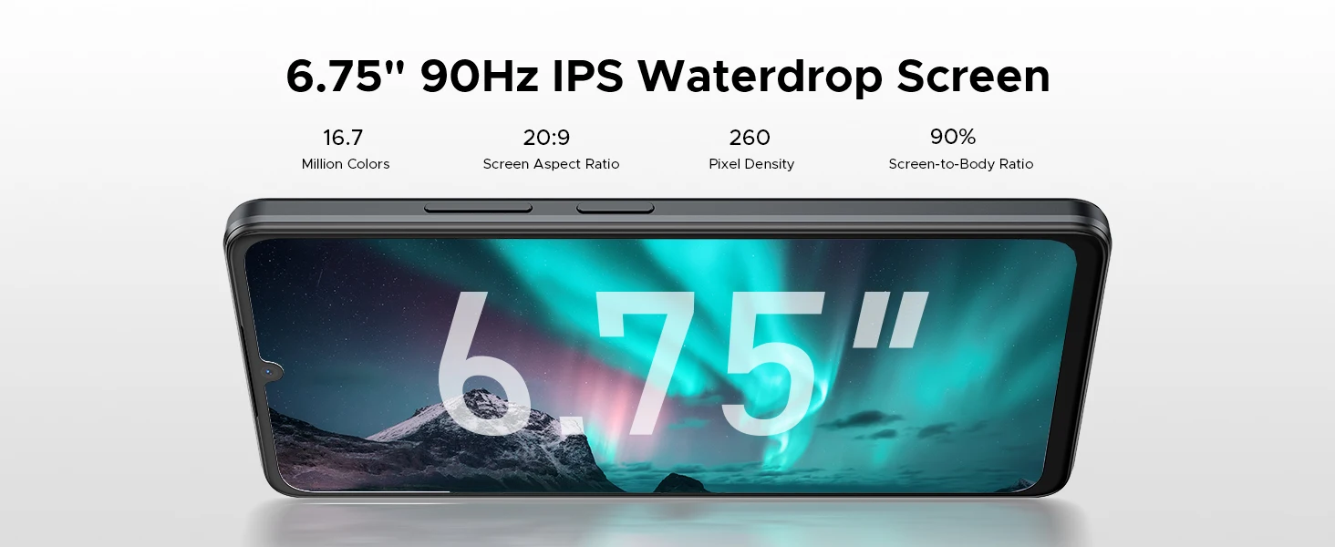 DOOGEE Note58 Pro Smartphone 32GB 256GB 6.75" HD+ 90Hz 6250mAh Large Battery 16MP Camera Fingerprin Android16 NFC Cellphone
