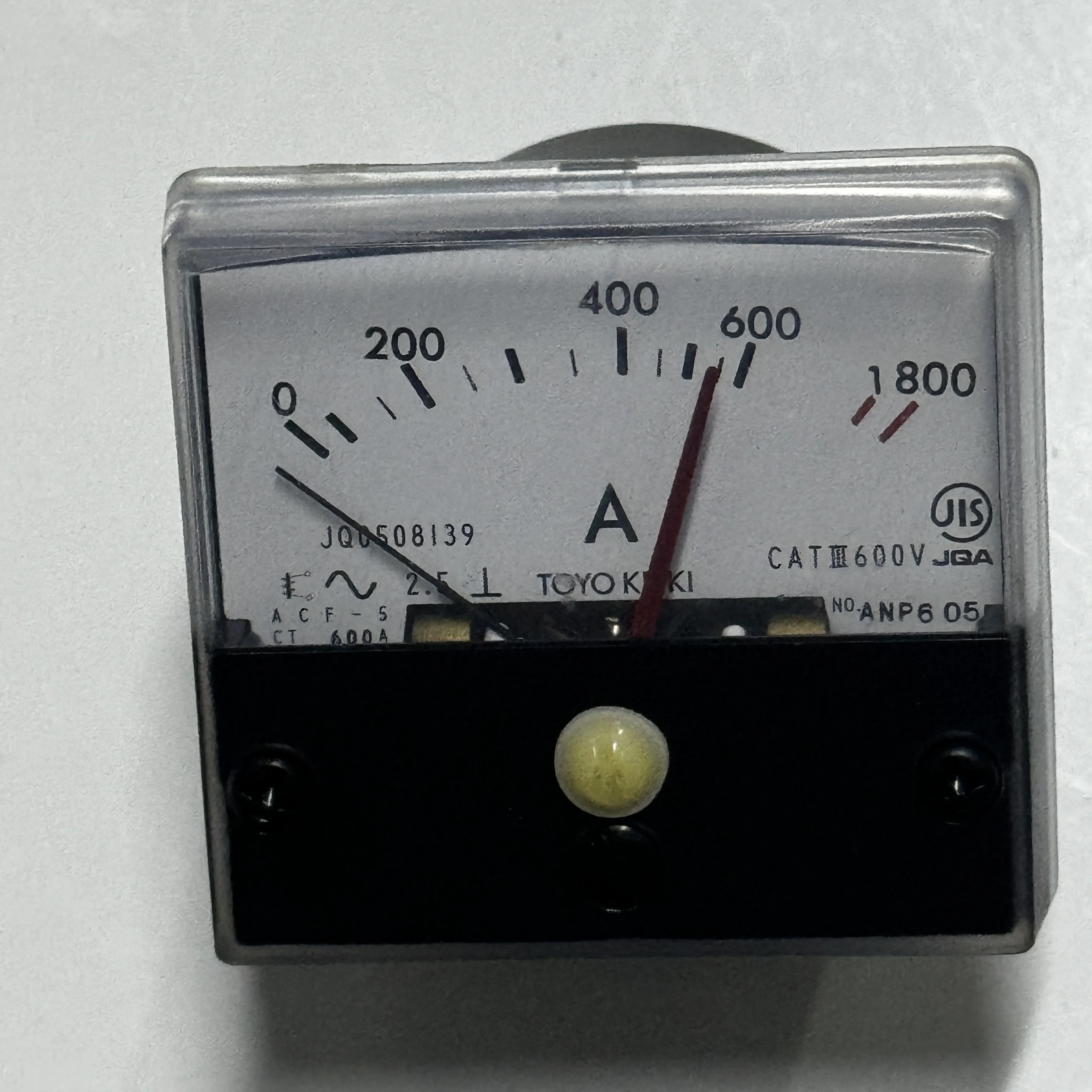 TOYO KEIKI JQ0508139 Ammeter Current Meter 0-1800A 600V