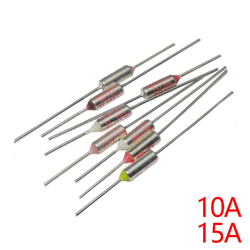 【10PCS】RY TF Thermal Fuse 10A 15A Temperature 60C 65 70 72 73 75 77 85 95 110 115 121 130 142 157 167 172 185 192 230 240 300C