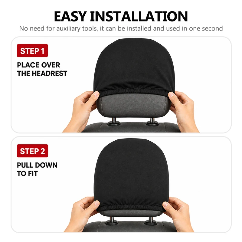 Car Seat Headrest Pillow Cover Dust Dirty-proof Protective Cover Accessories