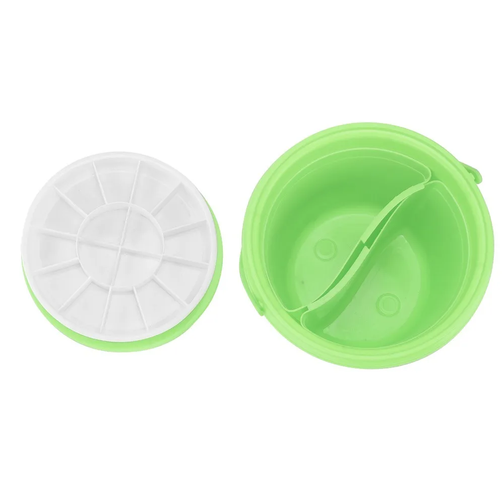 Four Optional Colors Paint Brush Tub Multi Function Dual Compartments Paint Brush Storage Tub Multi-grid Plastic