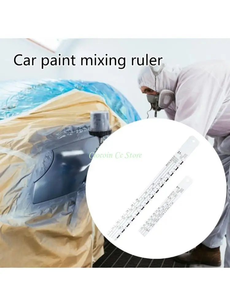 X90F Standard Paint Ruler Paint Ratio Ruler Paint Mixing Ruler Dipstick Scale Ruler Paint Mixing Tool Ruler Paint Tool