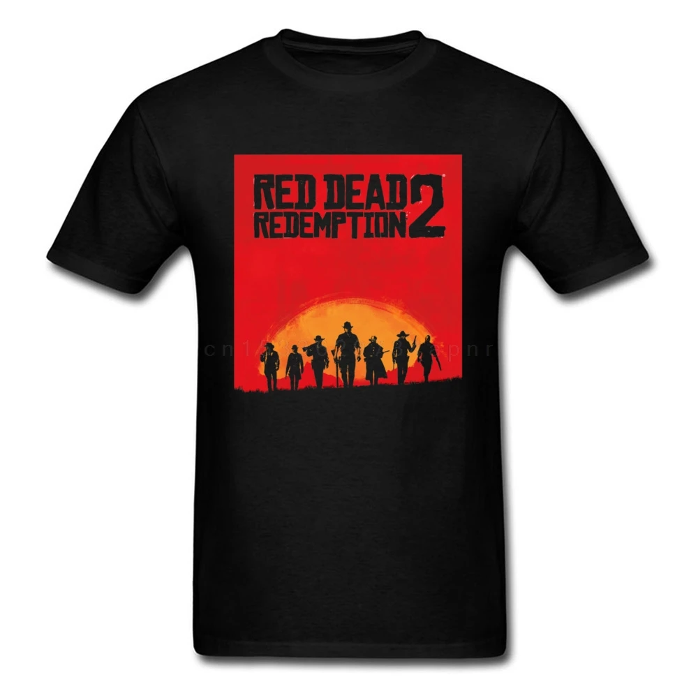 Wild Gamer Tops & Tees Red Dead Redemption 2 T Shirt For Men T-shirt Short Sleeve Black Tshirt Custom Company Street Wear XS