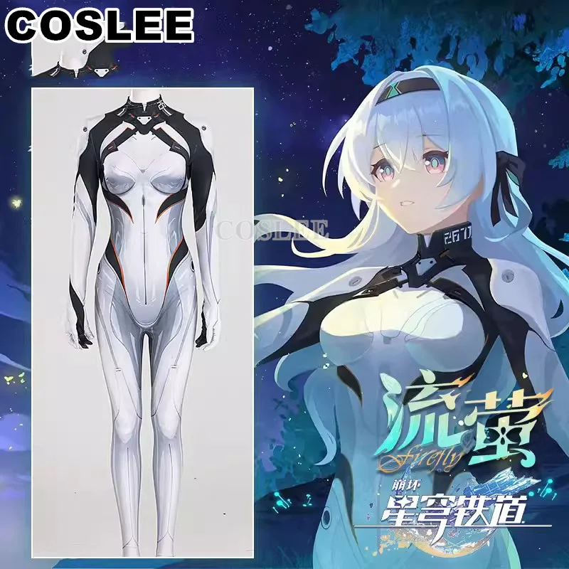 

COSLEE Firefly Cosplay Game Honkai: Star Rail Costume Jumpsuit Set Bodysuit Uniform Halloween Carnival Party Outfit Women XS-XXL