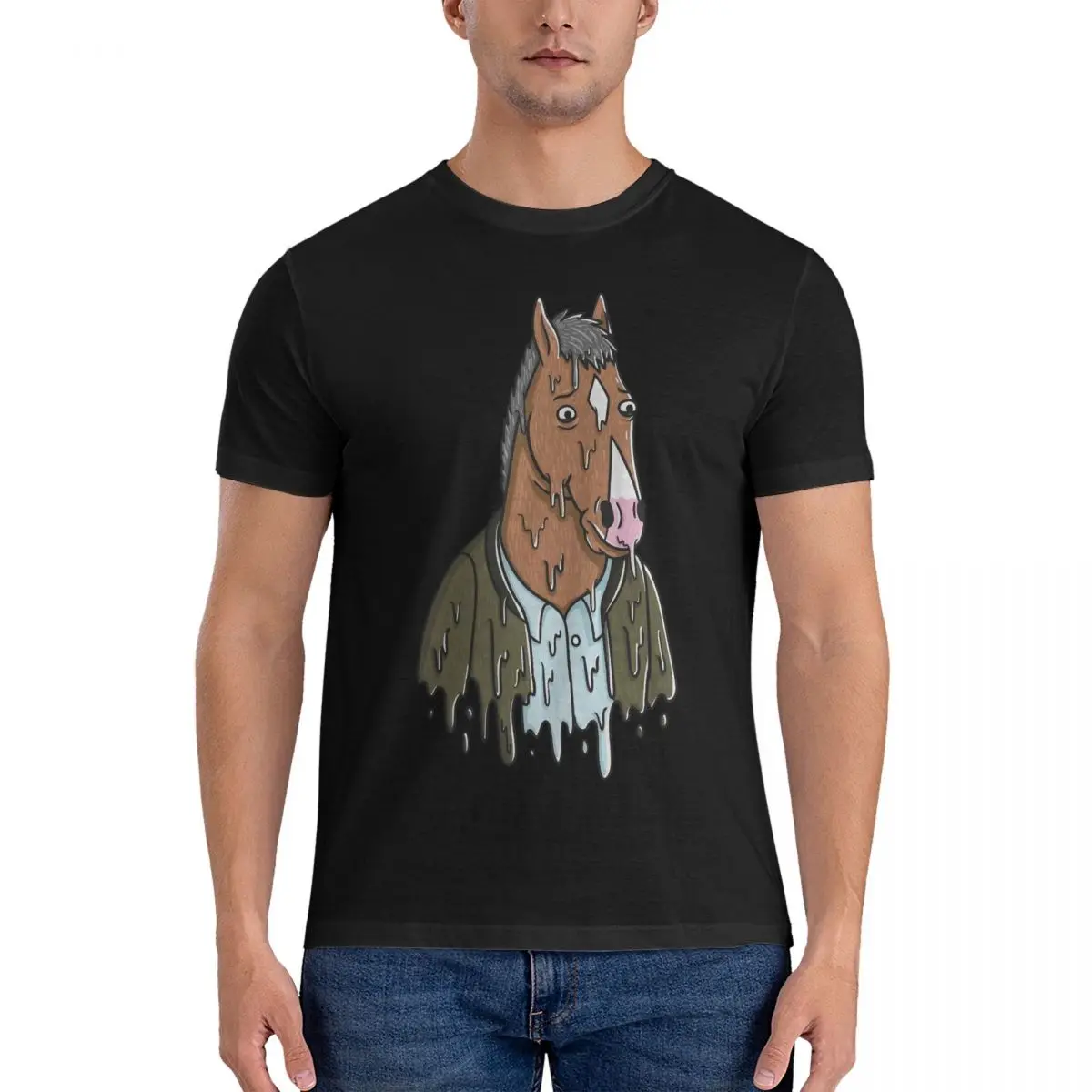 Fashion Swift T-Shirt for Men Crewneck 100% Cotton T Shirt Bo Jack Horseman Short Sleeve Tee Shirt 4XL 5XL Tops