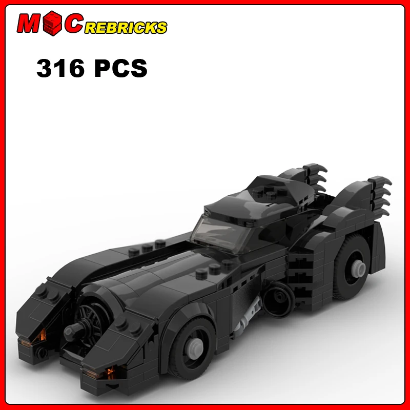 

Конструктор MOC Super Car Serise 1989 Batmobile, модель маленькой версии «сделай сам», сборные блоки, игрушки для мальчиков, детские рождественские подарки