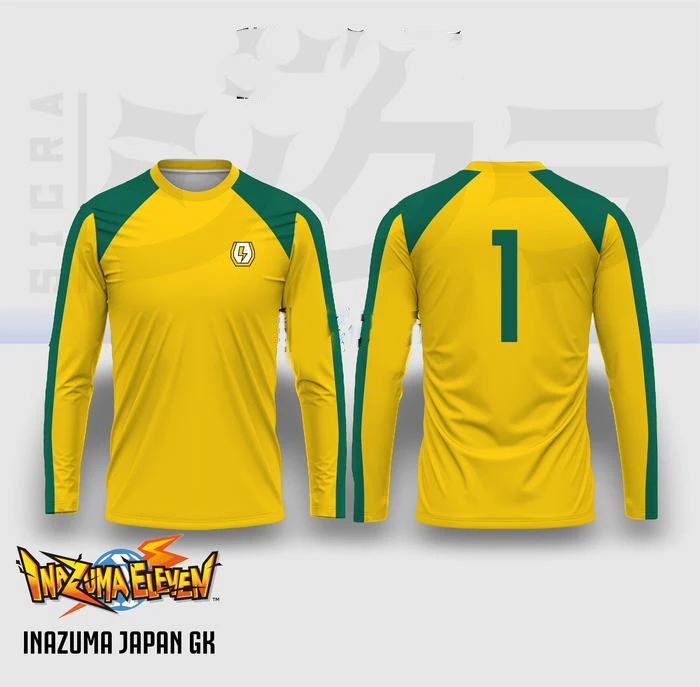 Anime Inazuma Eleven Japón GK camiseta de fútbol impresión 3D Cosplay equipo nacional japonés Kit niños camisetas deportivas de manga larga Tops Y2k