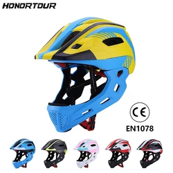 HONORTOUR New Children's Safety Helmet Full Face Detachable Children's Balance Car Skateboard Bicycle Helmet Safety Protection