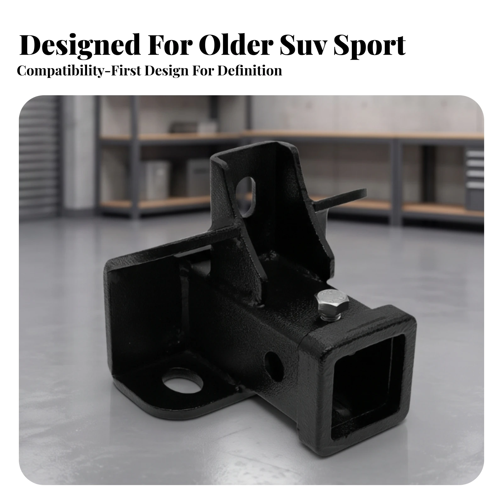 Towing Hitch Adapter with Square Receiver Strong Hitch Adapter with Upright Bracket Hardware Direct Fit Corrosion-Resistant
