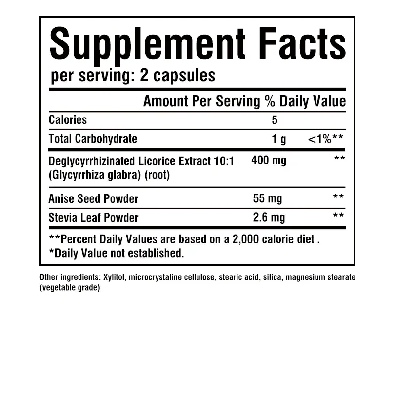 DGL Licorice Capsules 4000mg - Supports Intestinal Health, Improves Digestive Function and Boosts Immunity