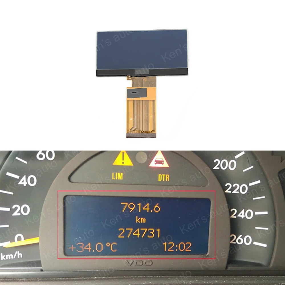 

Dashboard LCD Screen Display For Mercedes Benz W203 C Class W463 2000-2007 Instrument Cluster Pixel Repair